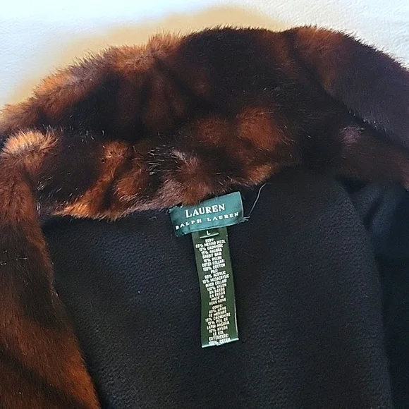 Womens Ralph Lauren Cashmere/Wool Car Coat with Fur Collar - Picture 3 of 5